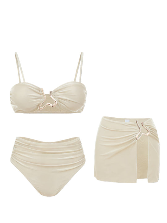 Damen Bikiniset mit elegantem Wickelrock und modischem Design