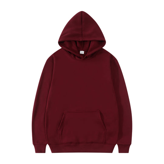 Unisex schlichter Kapuzenpullover mit Kängurutasche, gerippten Bündchen und relaxed Fit Shop Nory