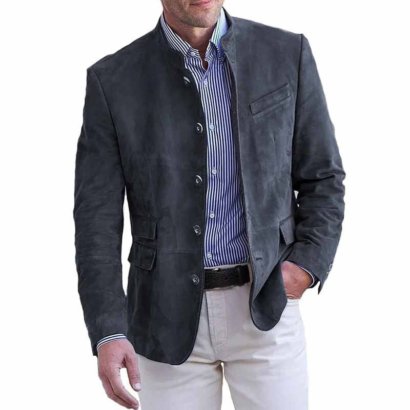 Herren elegante Wildlederjacke