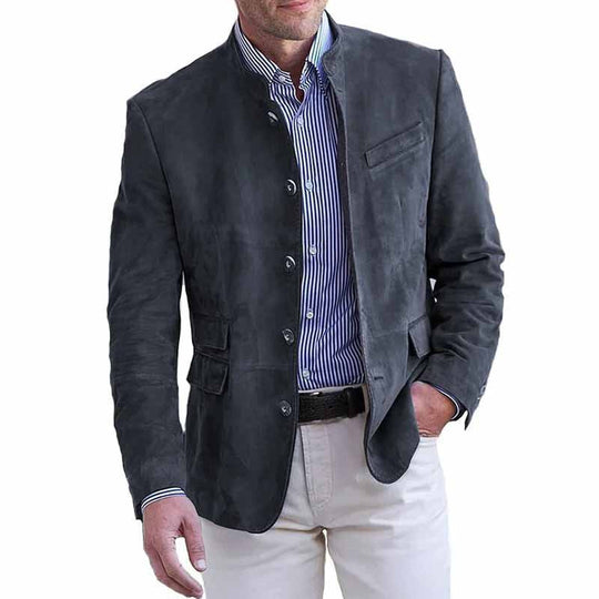 Herren elegante Wildlederjacke