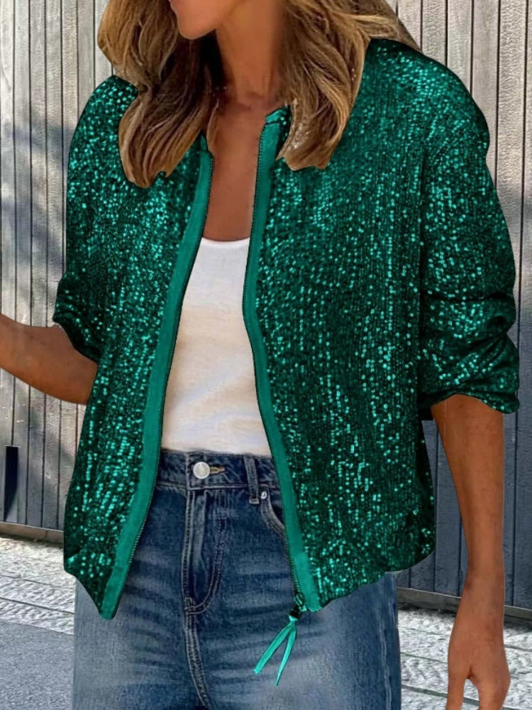 Damen Paillettenjacke im modernen Schnitt