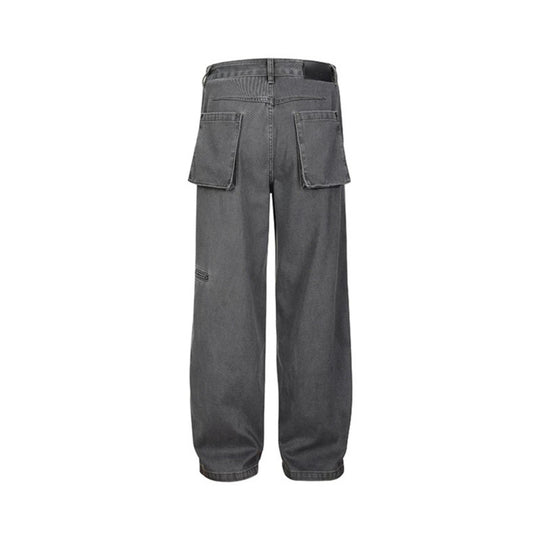Herren Weite Canvas-Hose im Palazzoschnitt mit hoher Bundpassform und geradem Bein Shop Nory