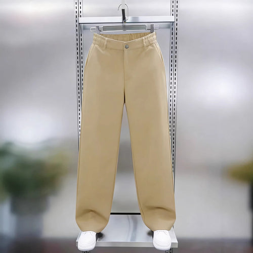 Herren Weite Twillhose mit hohem Bund, elastischem Rückenbund und geradem Bein Shop Nory