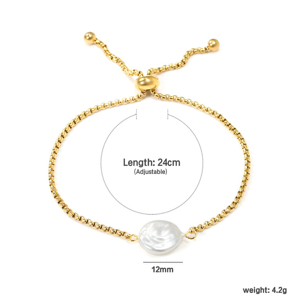 Damen Armband mit elegantem Ketten-Design und einzigartigem Muschel-Anhänger Shop Nory