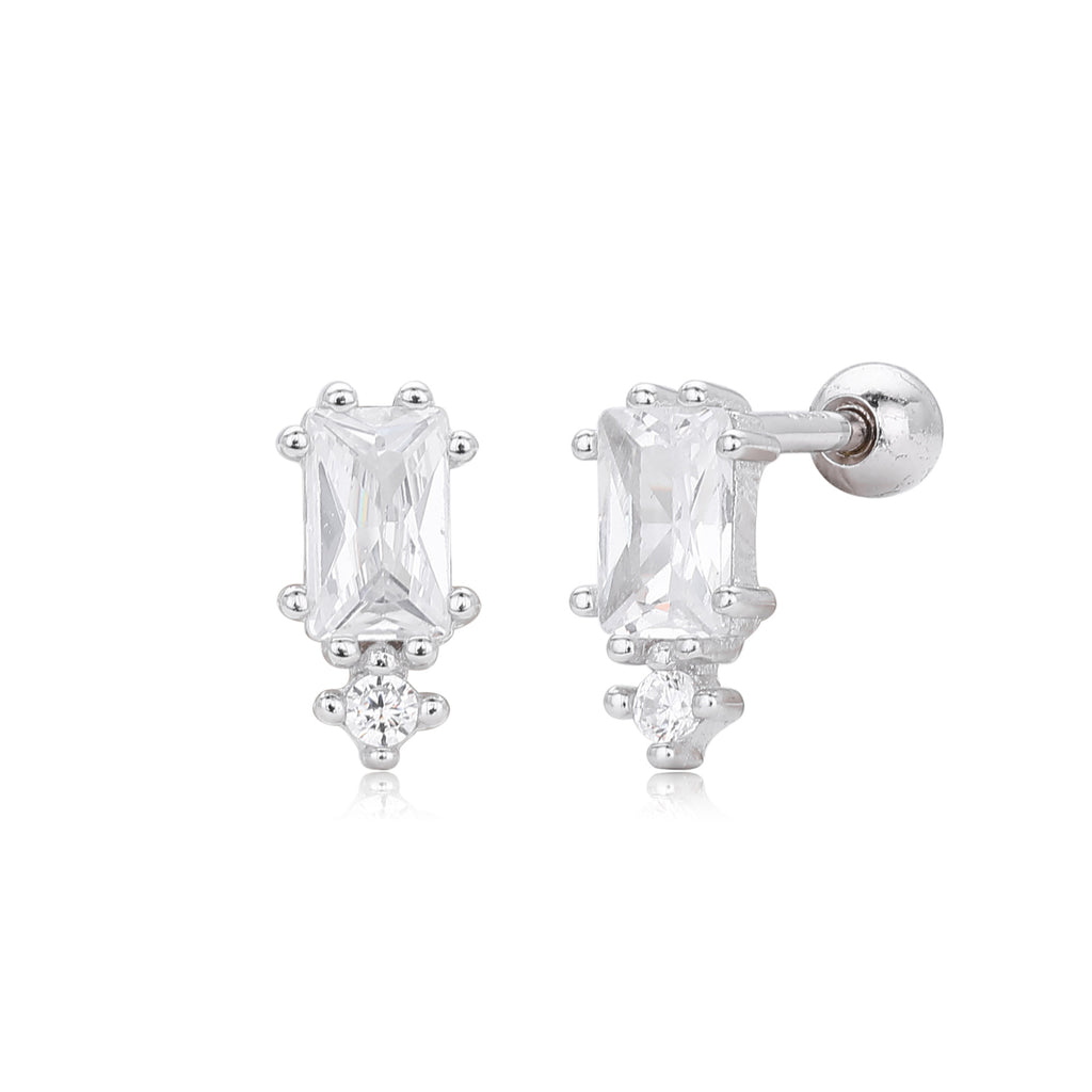 Damen Ohrstecker aus hochwertigem 925 Sterling Silber mit funkelnden 5A Zirkonen Shop Nory