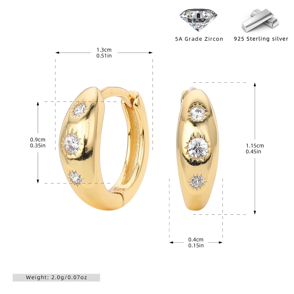 Damen Ohrhänger mit strahlenden Zirkonia aus hochwertigem 925 Sterling Silber Shop Nory