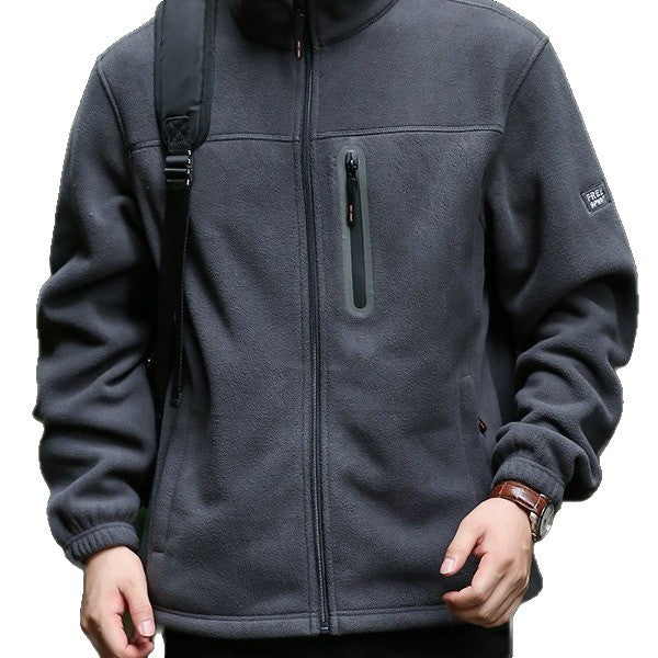 Herren Atmungsaktive Microfleecejacke mit wasserabweisender Brustreißverschluss-Leiste und Stehkragen Shop Nory