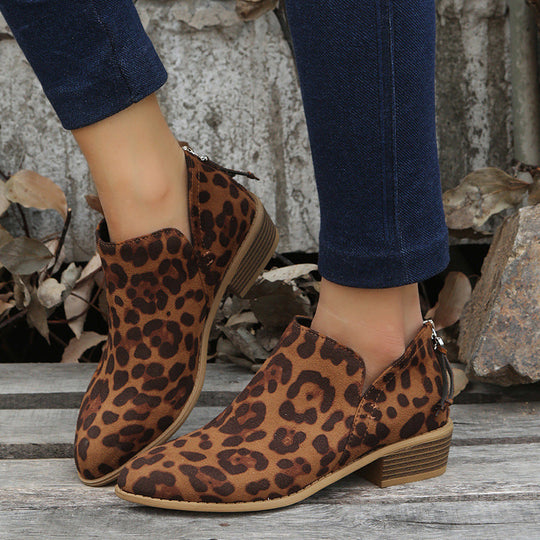 Damen elegante Stiefeletten mit modischem Reißverschluss und komfortablem Fußbett Shopnory