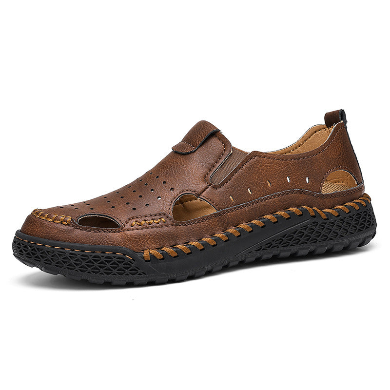 Herren atmungsaktive Leder Sandalen
