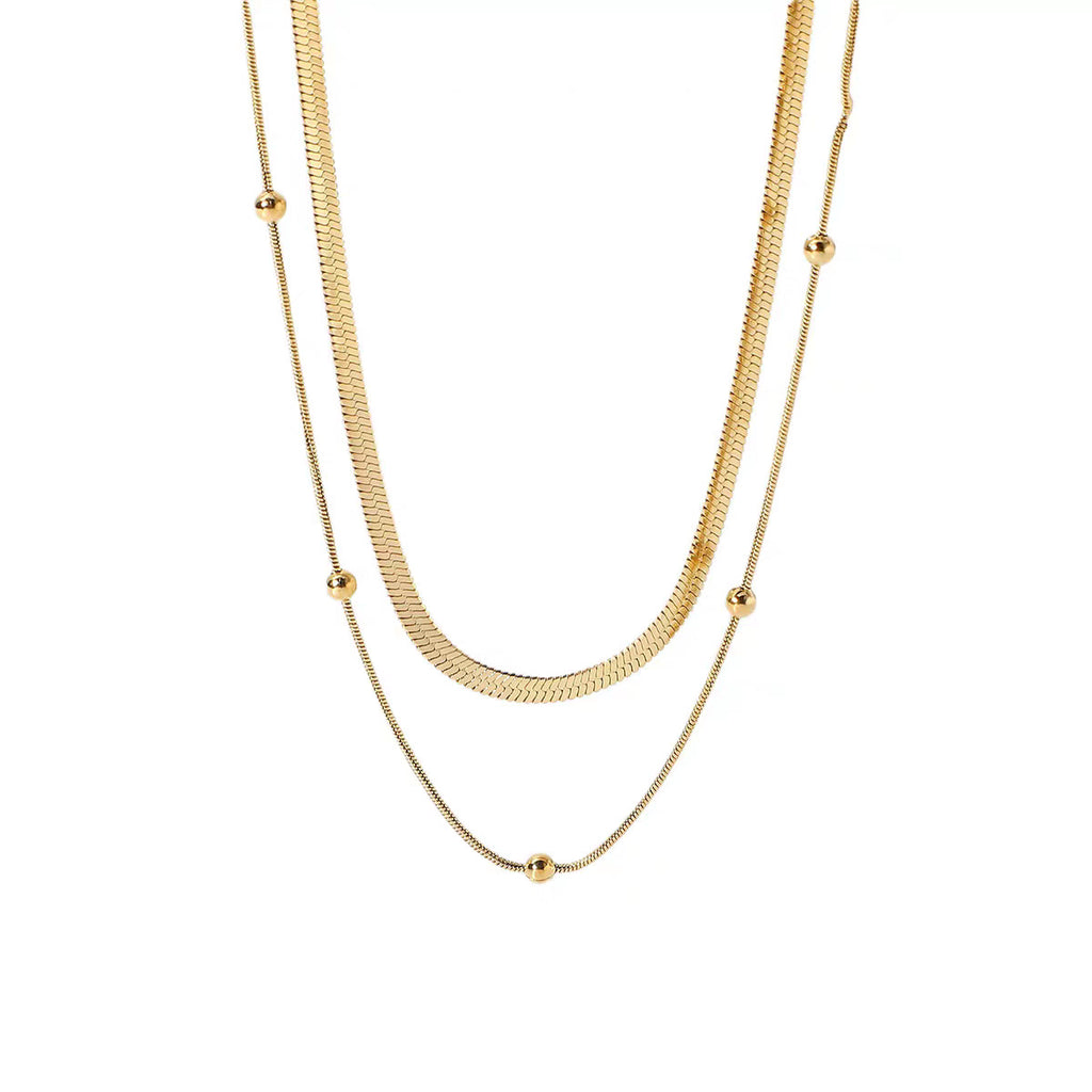 Frauen Geschichtete Gold Halskette Shop Nory
