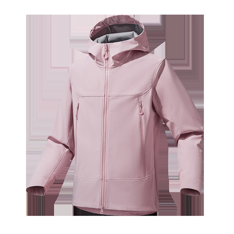 Herren Softshell‑Kapuzenjacke mit Stretch, wind- und wasserabweisender Membran und Zwei‑Wege‑Reißverschluss Shop Nory