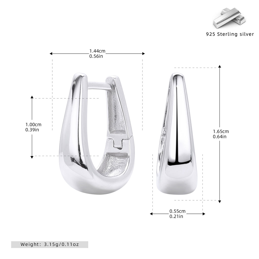 Damen Ohrhänger mit modernem Tropfen-Design aus 925 Sterling Silber Shop Nory