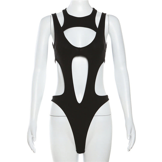 Damen sportlicher Cut-Out Badeanzug