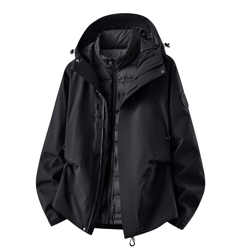 Herren wasserdichte Outdoorjacke mit abnehmbarer Fleece-Innenjacke Shop Nory