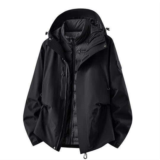 Herren wasserdichte Outdoorjacke mit abnehmbarer Fleece-Innenjacke Shop Nory