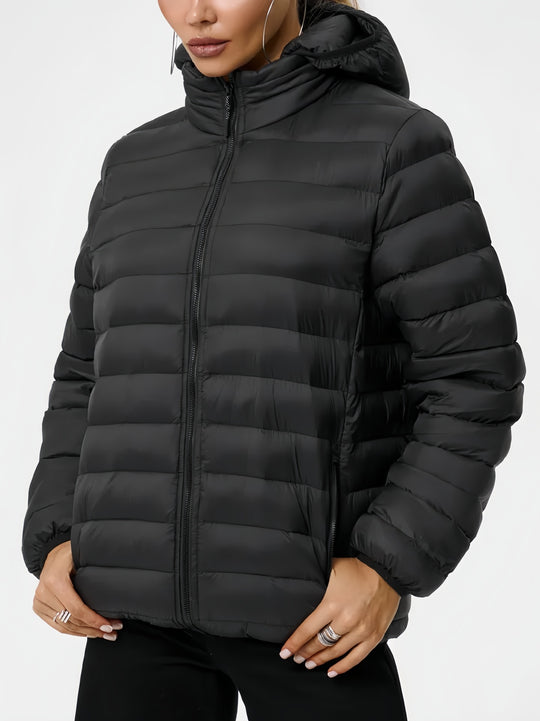 Damen Moderne Steppjacke mit Kapuze