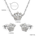 Damen Schmuckset mit Krone-Anhängern und eleganten Ohrsteckern Shop Nory
