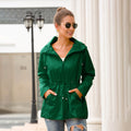 Damen leichte Übergangsjacke mit verstellbarem Taillenzug und praktischen Taschen