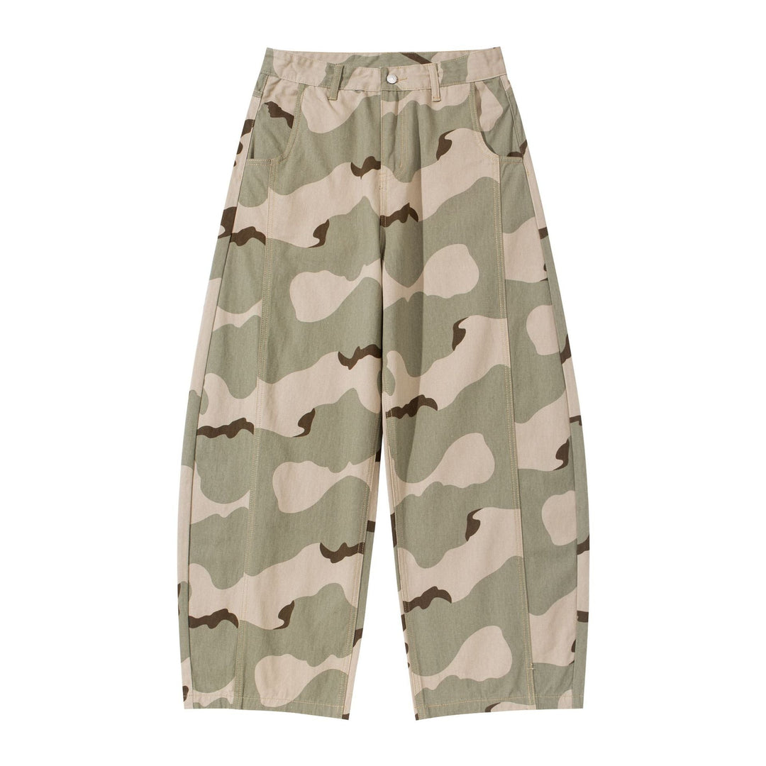 Damen Weite Cropped Cargohose im Camouflage Utility‑Look Shop Nory