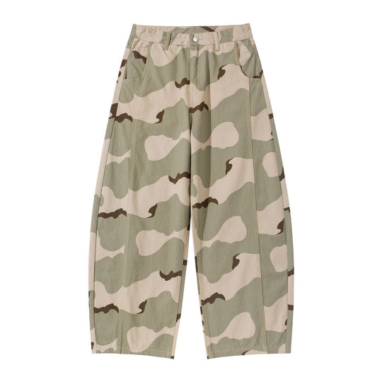 Damen Weite Cropped Cargohose im Camouflage Utility‑Look Shop Nory
