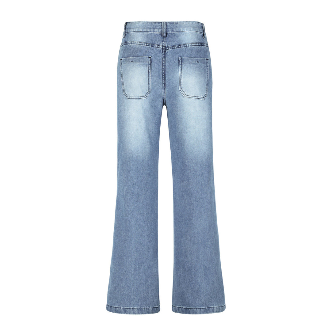 Damen Hochtaillierte weite Denim-Jeans im Palazzo-Schnitt Shop Nory