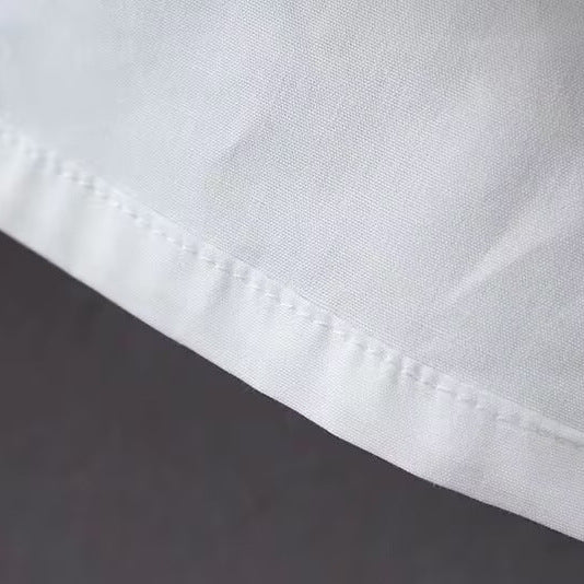 Damen Langärmlige Hemdbluse mit Stehkragen, Taillennaht und ausgestelltem Peplum Shop Nory