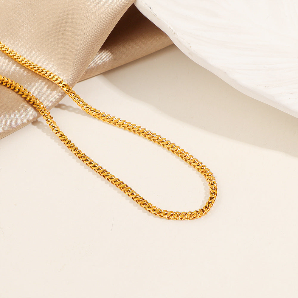 Damen klassische Curb Kette Halskette Shop Nory