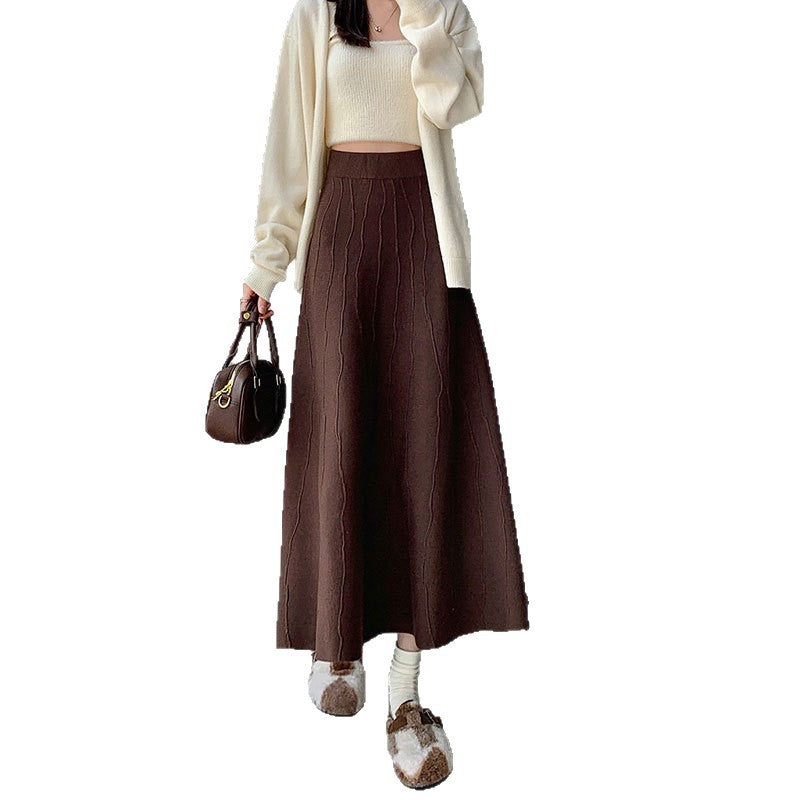 Damen Eleganter und fließender Maxirock Shop Nory 1787632125