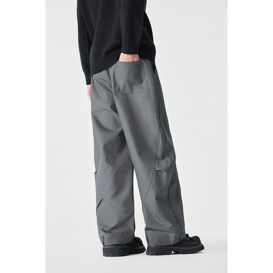 Herren Weite Cropped Cargohose mit Tunnelzug und Kniefalten Shop Nory