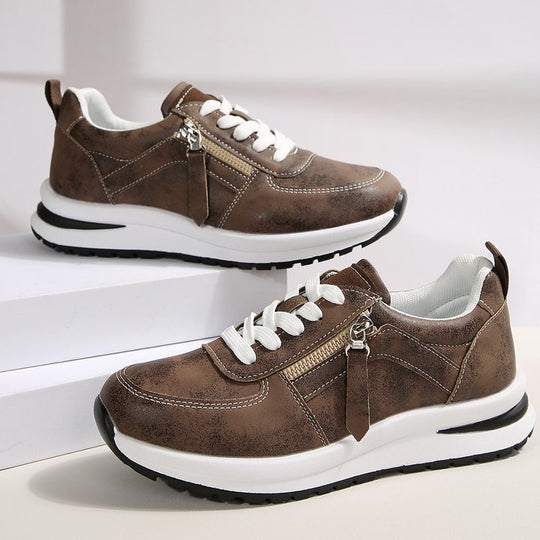 Damen Plateausneaker mit Reißverschluss‑Detail und gepolstertem Komfortfußbett Shop Nory