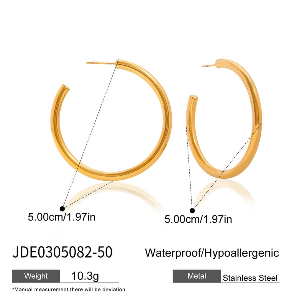 Damen Creolen aus hypoallergenem Edelstahl mit wasserfester Beschichtung Shop Nory