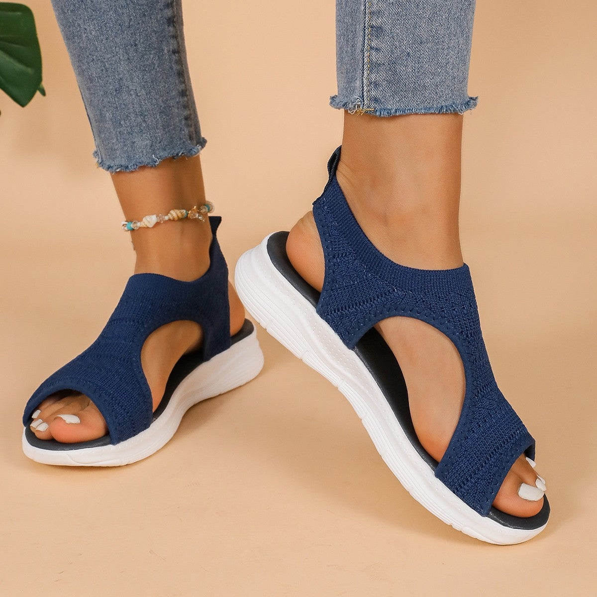 Damen Atmungsaktive Sandalen mit elastischem Tragekomfort