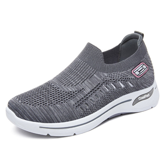 Damen nan ultraleichter gestrickter Slip-On Walking-Sneaker mit nahtlosem Sockenschaft und dämpfender EVA-Comfort-Zwischensohle Shop Nory