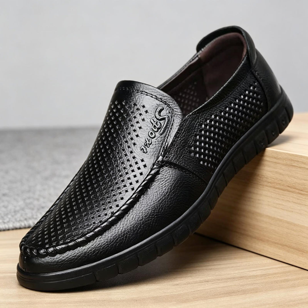 Herren Bequeme Lederslipper Shop Nory