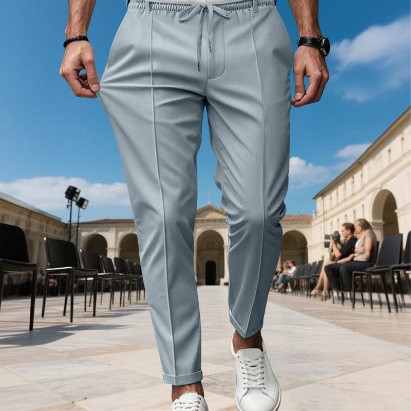Herren moderne Chinohose mit bequemem elastischem Bund und praktischen Seitentaschen ShopNory