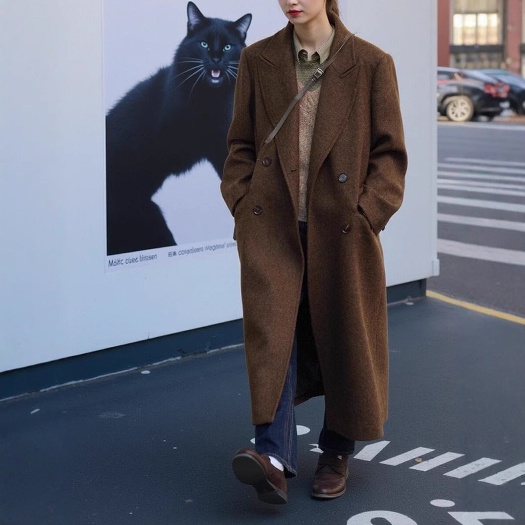 Damen Elegante und moderne Wool Trenchcoat Shop Nory
