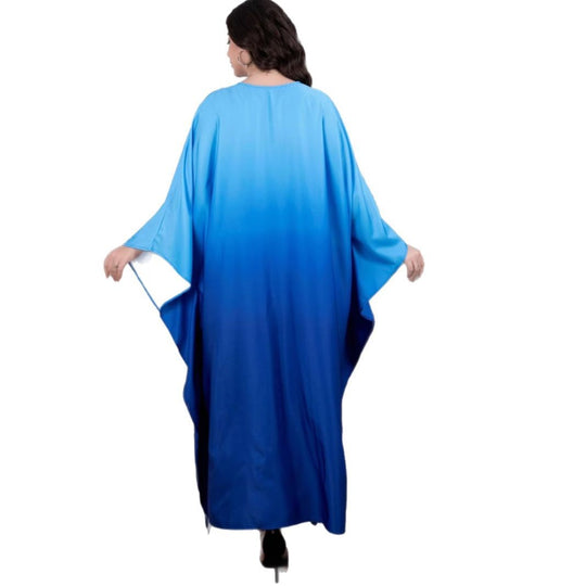 Damen Fließendes Kaftan-Maxikleid mit Oversize-Ärmeln und Rundhalsausschnitt Shop Nory