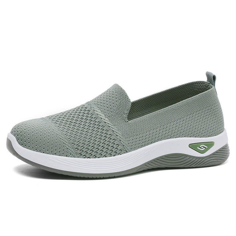 Damen Leichte Slip-On Freizeitschuhe mit atmungsaktiver Strickoberfläche