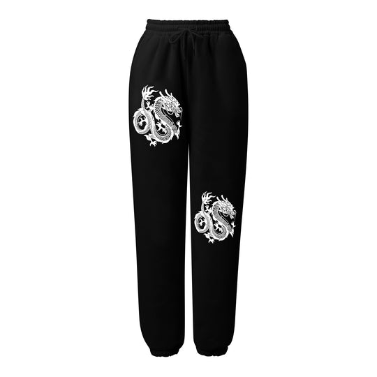 Damen nan weite Jogginghose hochgeschnitten mit seitlichem Statementprint und elastischem Bund Shop Nory