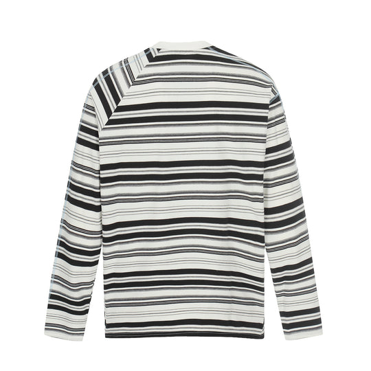 Unisex Gestreiftes Langarmshirt mit kontrastierenden Ziernähten Shop Nory