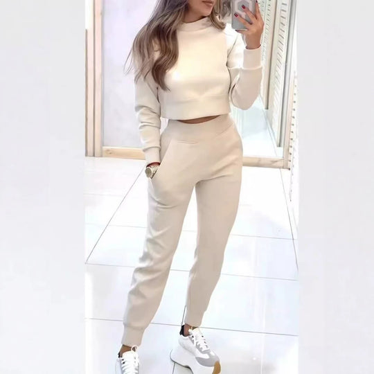 Damen Modischer Sweater und Jogginghose Set Shop Nory