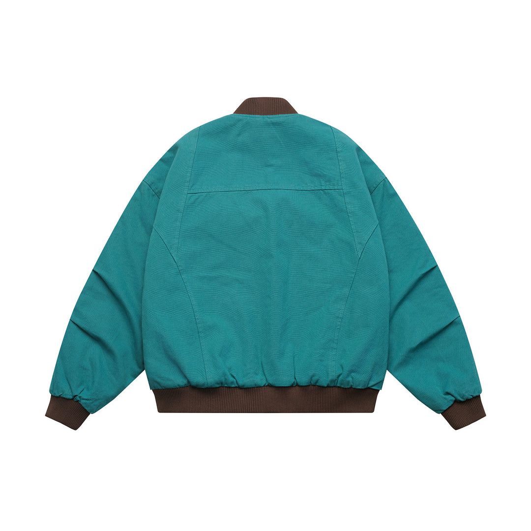 Unisex Leicht wattierte Oversize-Bomberjacke mit rippenkragen und diagonal eingesetzten Taschen Shop Nory