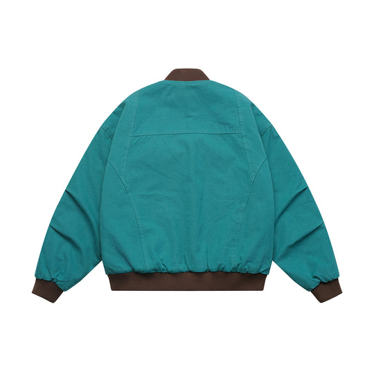 Unisex Leicht wattierte Oversize-Bomberjacke mit rippenkragen und diagonal eingesetzten Taschen Shop Nory