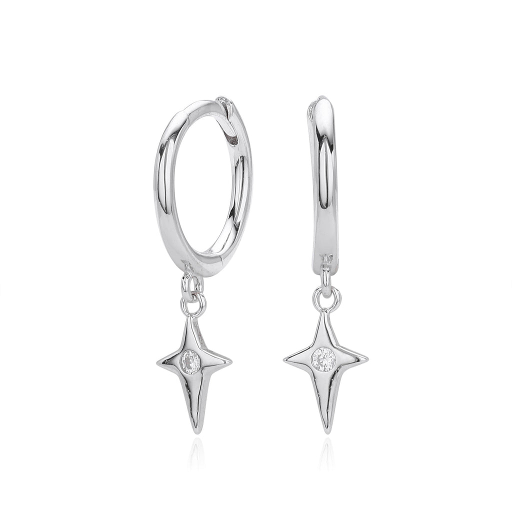 Damen Ohrhänger mit funkelndem Zirkonmotiv aus 925 Sterling Silber Shop Nory