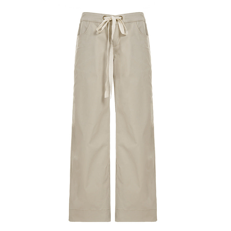 Damen nan weite Highwaist Cargo-Schlaghose mit Tunnelzug, Mehrfachtaschen und legerer Silhouette Shop Nory