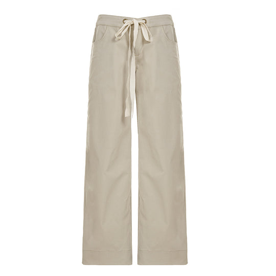 Damen nan weite Highwaist Cargo-Schlaghose mit Tunnelzug, Mehrfachtaschen und legerer Silhouette Shop Nory