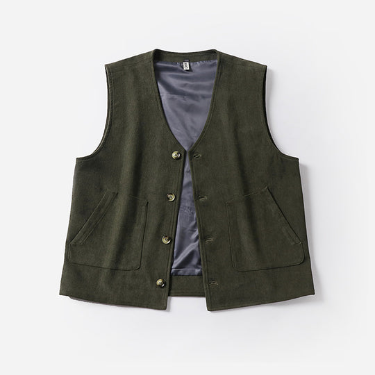 Herren Cordweste mit Satinfutter, V‑Ausschnitt und aufgesetzten Taschen Shop Nory