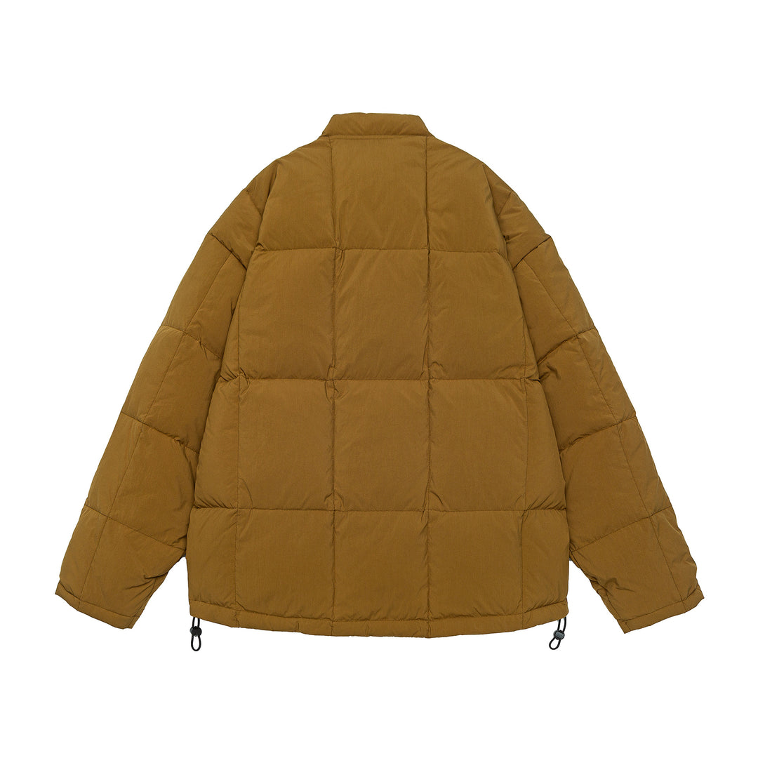 Herren Boxy gesteppte Isolationsjacke mit Stehkragen, Kordelzug und Logo-Applikation Shop Nory