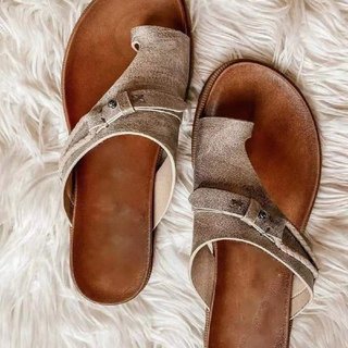 Damen Zehensteg-Sandale mit verstellbarem Riemen und ergonomischem Fußbett Shop Nory