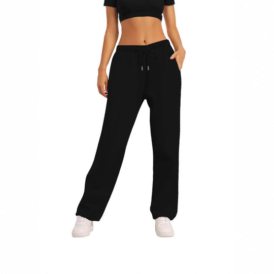 Damen nan weite High‑Waist Loungewear‑Jogginghose mit elastischem Bund Kordelzug und Seitentaschen Shop Nory